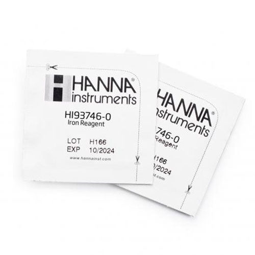 26315. REACTIVOS P/DETERMINACION COLORIMETRICA DE HIERRO INTERVALO BAJO C/150 PRUEBAS HANNA