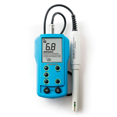 55159. MEDIDOR MULTIPARAMETRICO PH/CE/TDS/TEMP C/ELECTRODO HI1285-51, INTERVALO 0-1990US/CM, TDS 0-1990PPM (MG/L) HANNA