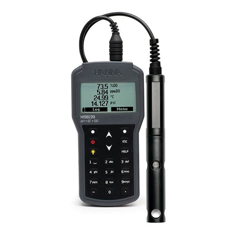 10823. MEDIDOR MULTIPARAMETRICO PORTATIL PH/CONDUCTIVIDAD/OXIGENO DISUELTO, A PRUEBA DE AGUA - HANNA