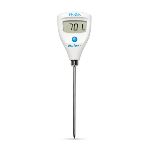 54837. TERMOMETRO DIGITAL CHECKTEMP -50/+150°C, -58/302°F DE BOLSILLO C/SONDA DE PENETERACION DE ACERO INOXIDABLE - HANNA