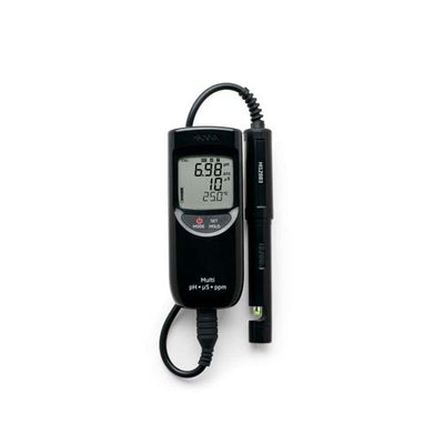 55227. MEDIDOR MULTIPARAMETRICO PORTATIL PH/CONDUCTIVIDAD/TDS, IMPERMEABLE INTERVALO BAJO - HANNA