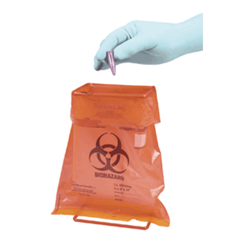 6172. BOLSA DE POLIPROPILENO ROJA P/RESIDUOS BIOLOGICOS (BIOHAZARD) 58X48CM, GROSOR 1.57mil - HEATHROW