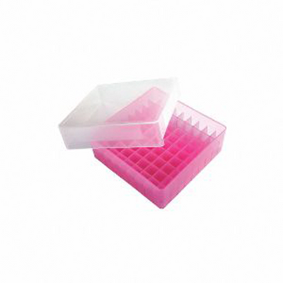 13210. CAJA DE ALMACENAMIENTO P/81 MICROTUBOS 1.5/2ML POLIPROPILENO COLOR ROSA HEATHROW