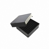 13209. CAJA DE ALMACENAMIENTO P/81 MICROTUBOS 1.5/2ML POLIPROPILENO COLOR NEGRO HEATHROW
