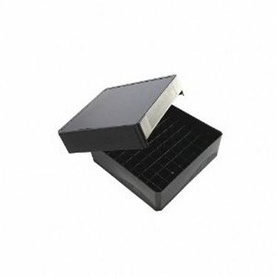 13209. CAJA DE ALMACENAMIENTO P/81 MICROTUBOS 1.5/2ML POLIPROPILENO COLOR NEGRO HEATHROW