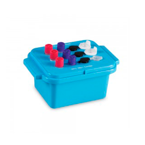 13252.HIELERA MINI, POLICARBONATO P/MUESTRAS 0.5-2ML,  12 LUGARES, TEMPERATURA -20°,  COLOR AZUL C/TAPA - HEATHROW