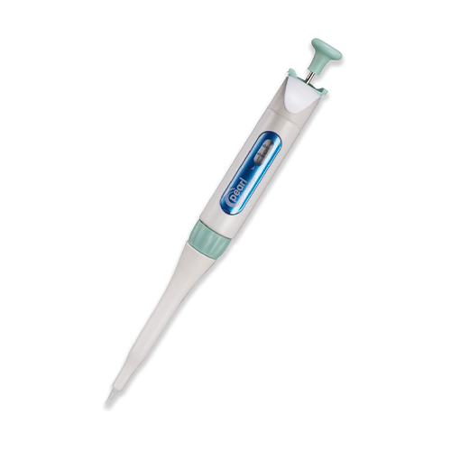 13388.MICROPIPETA MONOCANAL VOLUMEN VARIABLE 0.5-10UL, COLOR BLANCO/AZUL CLARO - HEATHROW