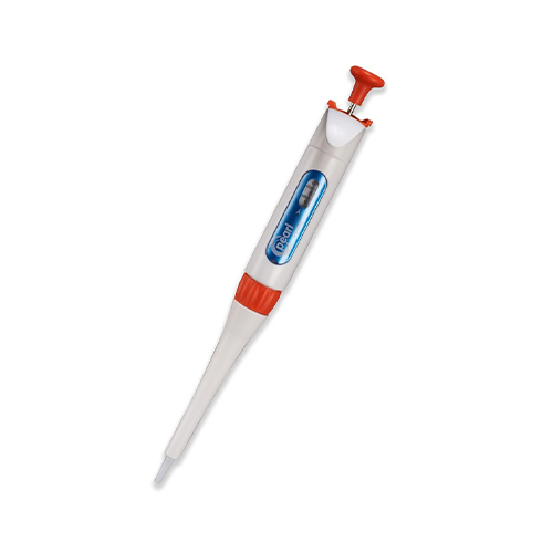 13396.MICROPIPETA MONOCANAL VOLUMEN VARIABLE 5-50UL COLOR BLANCO/NARANJA - HEATHROW