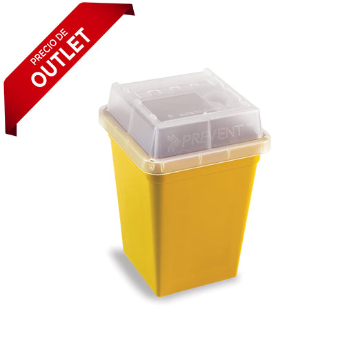 4232. CONTENEDOR DE PUNZOCORTANTES 1LT AMARILLO DE POLIPROPILENO C/2 - HEATHROW