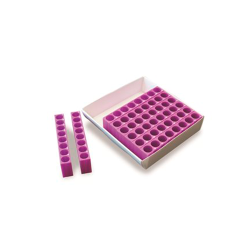 13428.GRADILLA P/64 MICROTUBOS 1.5/2.0ML REMOVIBLE TRACRACK 8 SEGMENTOS, POLIPROPILENO MORADO - HEATHROW