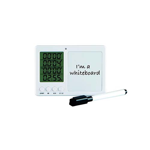 12101. CRONOMETRO/TIMER/RELOJ 4 CANALES LAB ALERT C/PIZARRON Y MARCADOR CON ALARMA - HEATHROW