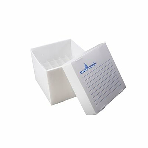 13290.CAJA DE ALMACENAMIENTO P/16 TUBOS 50ML POLIPROPILENO NATURAL CORRUGADO TRUE NORTH P/CONGELADOR C/10 - HEATHROW