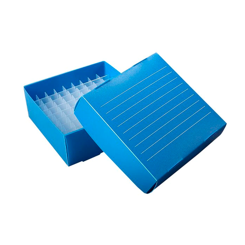 13294.CAJA DE ALMACENAMIENTO P/81 TUBOS DE 1.5/2.0ML POLIPROPILENO VERDE DELGADO TRUE NORTH P/CONGELADOR C/10 - HEATHROW