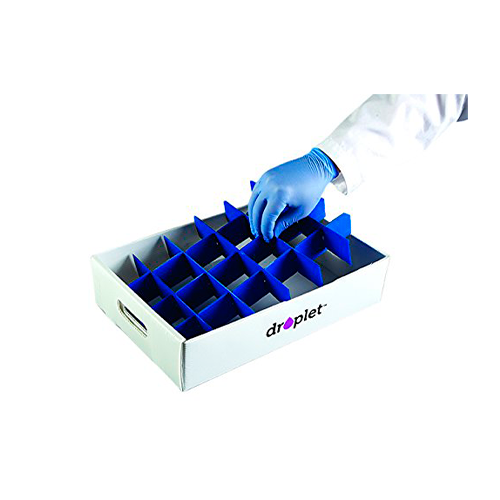 13295.BANDEJA DE POLIPROPILENO DESECHABLE P/ALMACENAR 24 MUESTRAS C/DIVISORES REMOVIBLES COLOR BLANCO C/10 - HEATHROW
