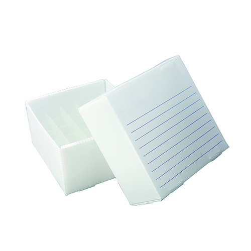 13298.CAJA DE ALMACENAMIENTO P/25 TUBOS 5ML POLIPROPILENO NATURAL CORRUGADO TRUE NORTH P/CONGELADOR C/10 - HEATHROW