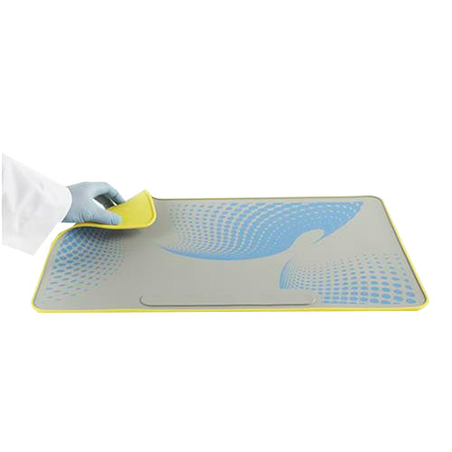 11034. TAPETE PROTECTOR DE SILICON 35X60CM COLOR PURPURA/GRIS - HEATHROW