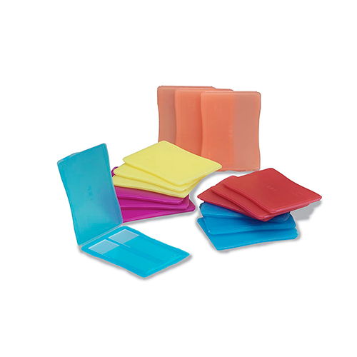 13376.ESTUCHE DE POLIPROPILENO COLORES SURTIDOS P/2 LAMINILLAS, 93 X 68 X 5MM DESECHABLE C/25 - HEATHROW