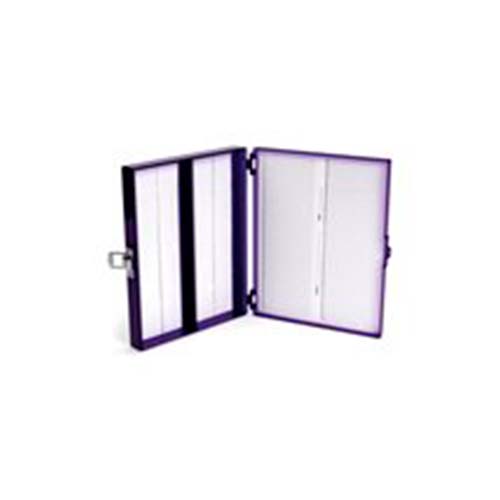 12096. CAJA P/100 LAMINILLAS MORADO C/BISAGRA ACERO INOXIDABLE - HEATHROW