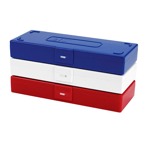 11014. CAJA P/50 LAMINILLAS DE PLASTICO ABS AZUL INTERIOR CORCHO C/BROCHE - HEATHROW