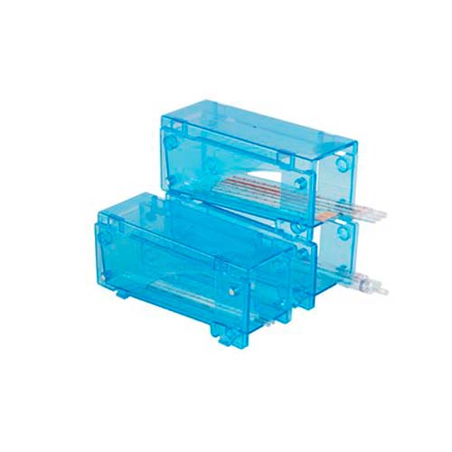 13520.SOPORTE DE ACRILICO AZUL P/PIPETAS 0.1/50ML HORIZONTAL C/3 - HEATHROW
