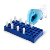 13442.GRADILLA P/50 VIAL CRIOGENICO 2-5ML, RACK POLICARBONATO COLOR AZUL - HEATHROW