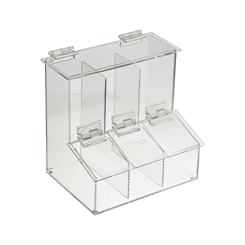 13413.RECIPIENTE DISPENSADOR TRANSPARENTE C/3 COMPARTIMIENTOS - HEATHROW