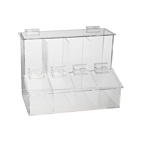 13414.RECIPIENTE DISPENSADOR TRANSPARENTE C/4 COMPARTIMIENTOS - HEATHROW