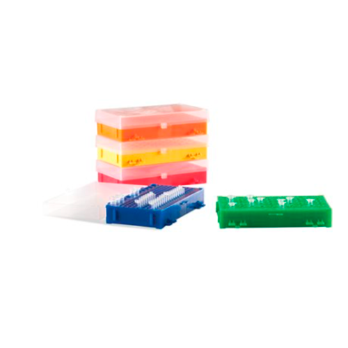 13444.GRADILLA P/TUBOS PCR RACK REVERSIBLE POLIPROPILENO COLORES SURTIDOS C/5 - HEATHROW
