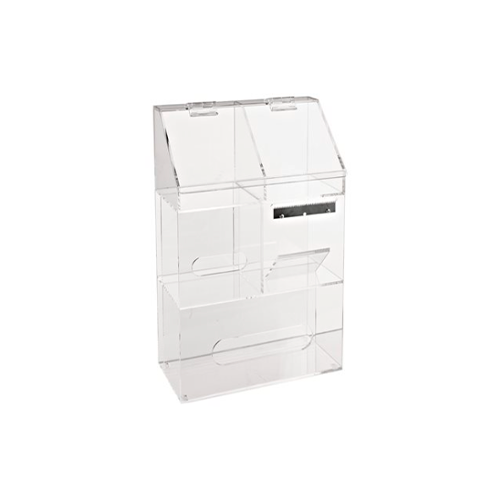 13403.ORGANIZADOR ACRILICO 265X137X440MM COLOR NATURAL P/GUANTES, PAÑUELOS, PUNTAS, ETC. - HEATHROW