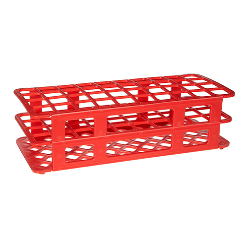 13448. GRADILLA P/40 TUBOS 5-30ML, 21MM PLEGABLE, AUTOCLAVABLE POLIPROPILENO ROJO - HEATHROW