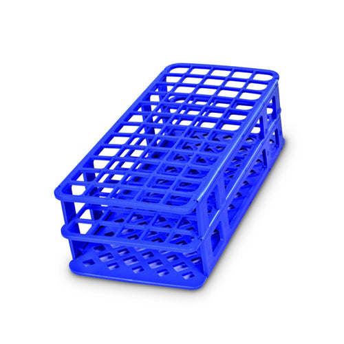 50836. GRADILLA P/90 TUBOS 5-10ML PLEGABLE 13MM AZUL POLIPROPILENO AUTOCLAVABLE - HEATHROW