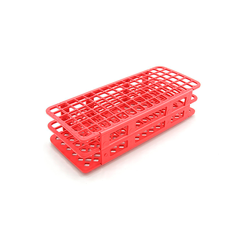 13450. GRADILLA P/90 TUBOS 5-10ML, 13MM PLEGABLE, AUTOCLAVABLE POLIPROPILENO ROJO - HEATHROW