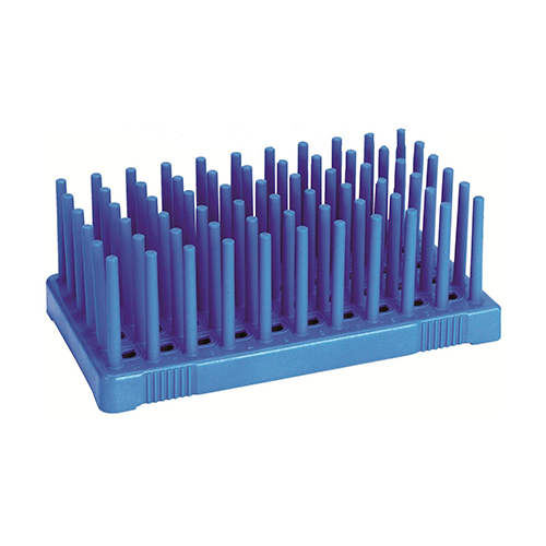 13457.GRADILLA P/50 TUBOS 10ML,  14-17MM, 66 CLAVIJAS, POLIPROPILENO AZUL - HEATHROW