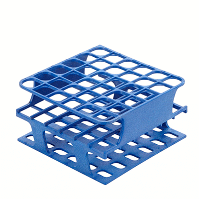 4241. GRADILLA P/36 TUBOS 5-10ML 13MM ONE RACK PLASTICO AUTOCLAVABLE COLOR AZUL - HEATHROW