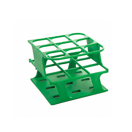 13476.GRADILLA P/9 TUBOS 15-50ML, 30MM ONE RACK AUTOCLAVABLE, PLASTICO VERDE - HEATHROW