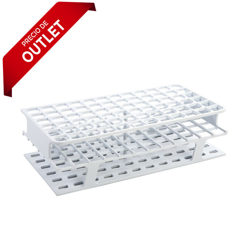 4242. GRADILLA P/40 TUBOS 10-18ML 25MM ONE RACK PLASTICO AUTOCLAVABLE COLOR BLANCO - HEATHROW