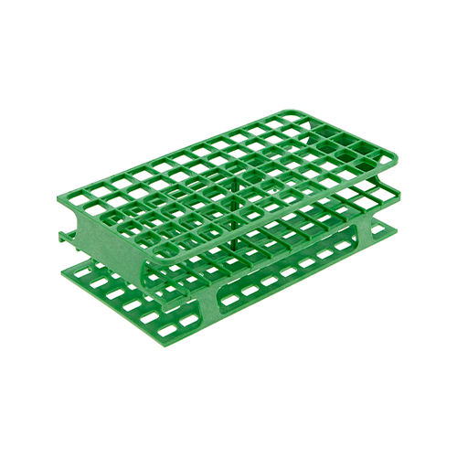 13485.GRADILLA P/72 TUBOS 5-10ML, 13MM ONE RACK POLIPROPILENO VERDE - HEATHROW