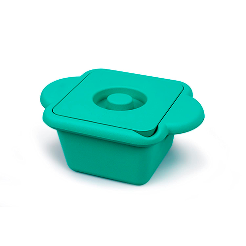 13364.ENFRIADOR CUADRADO DE POLIURETANO RIGIDO VERDE TIPO OLLA 1LT C/TAPA - HEATHROW