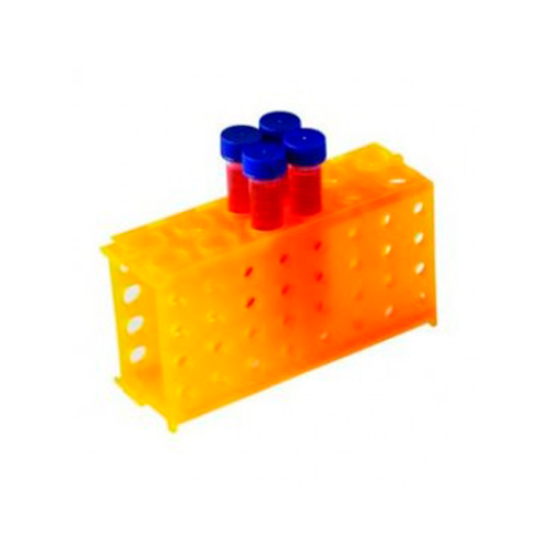 51494. GRADILLA MULTIPOSICIONES 4 LADOS AUTOCLAVABLE, POLIPROPILENO NARANJA - HEATHROW