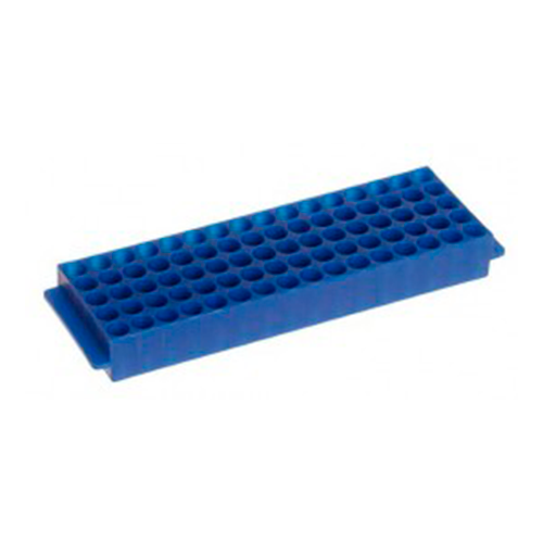 51495. GRADILLA P/80 MICROTUBOS 1.5/2ML, 11MM AUTOCLAVABLE, POLIPROPILENO AZUL C/2 - HEATHROW