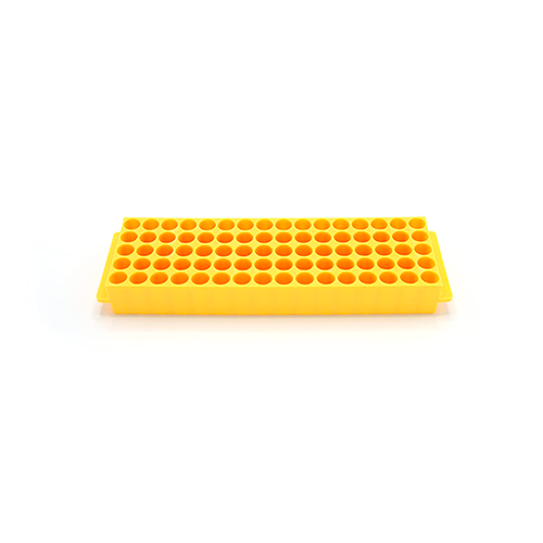 13497. GRADILLA P/80 MICROTUBOS 1.5/2ML, 11MM AUTOCLAVABLE, POLIPROPILENO AMARILLO C/2 - HEATHROW