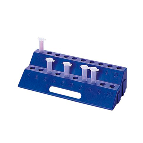 13503. GRADILLA P/20 MICROTUBOS 10MM AZUL, 2 NIVELES AUTOCLAVABLE POLIPROPILENO AZUL PAQUETE C/2 PIEZAS - HEATHROW