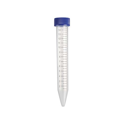 13546.TUBO P/CENTRIFUGA 15ML DE POLIPROPILENO BLANCO ESTERIL, GRADUACION 0.5ML C/TAPA PLANA RACK C/50 PIEZAS - HEATHROW