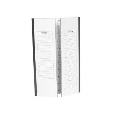 13513.PORTA LAMINILLAS DE CARTON NEGRO P/20 LUGARES C/2 - HEATHROW