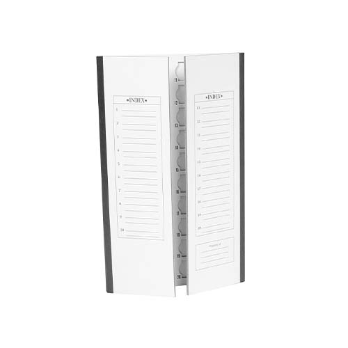 13513.PORTA LAMINILLAS DE CARTON NEGRO P/20 LUGARES C/2 - HEATHROW