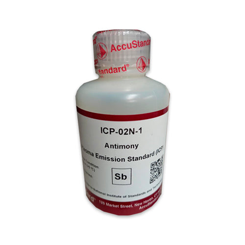 7557. STD ANTIMONIO ICP 100ML 1000UG/ML EN 2-5% ACIDO NITRICO ACIDO TARTARICO - ACCUSTANDARD