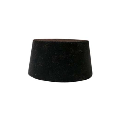 14554. TAPON DE HULE NEGRO # 10.5 SOLIDOS 52X46X25MM PAQUETE C/10 PIEZAS - ART MOLD