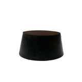 14556. TAPON DE HULE NEGRO # 12 SOLIDOS 61X52X33MM PAQUETE C/5 PIEZAS - ART MOLD