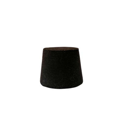 14564. TAPON DE HULE NEGRO # 6 SOLIDOS 26X26X25MM PAQUETE C/15 PIEZAS -  ART MOLD