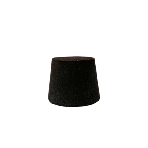 14564. TAPON DE HULE NEGRO # 6 SOLIDOS 26X26X25MM PAQUETE C/15 PIEZAS -  ART MOLD